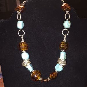 Faux Turquoise Necklace